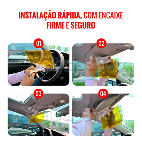Visor 2 em 1 Anti-reflexo (Dia e Noite) - ConfortVisor