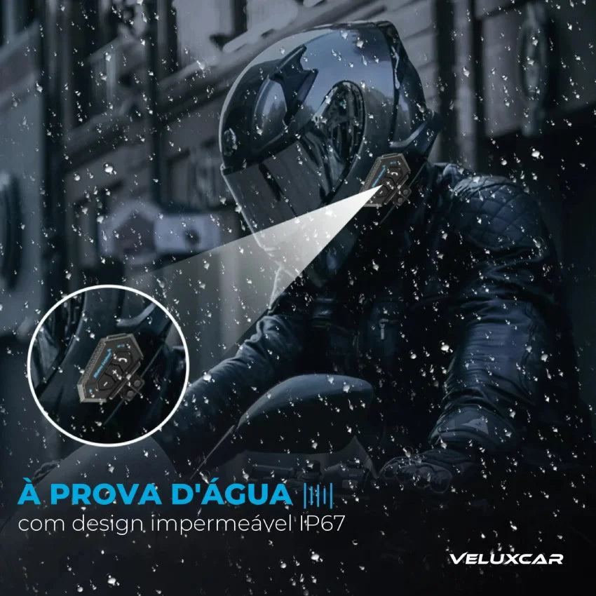 Fone de Ouvido Bluetooth para Capacete à Prova d'Água