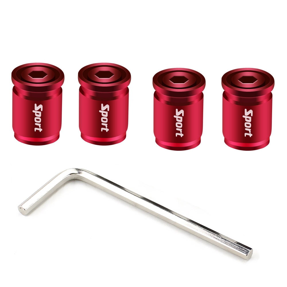 Bico Válvula para Pneu Anti Furto de Liga de Zinco - 4 pcs