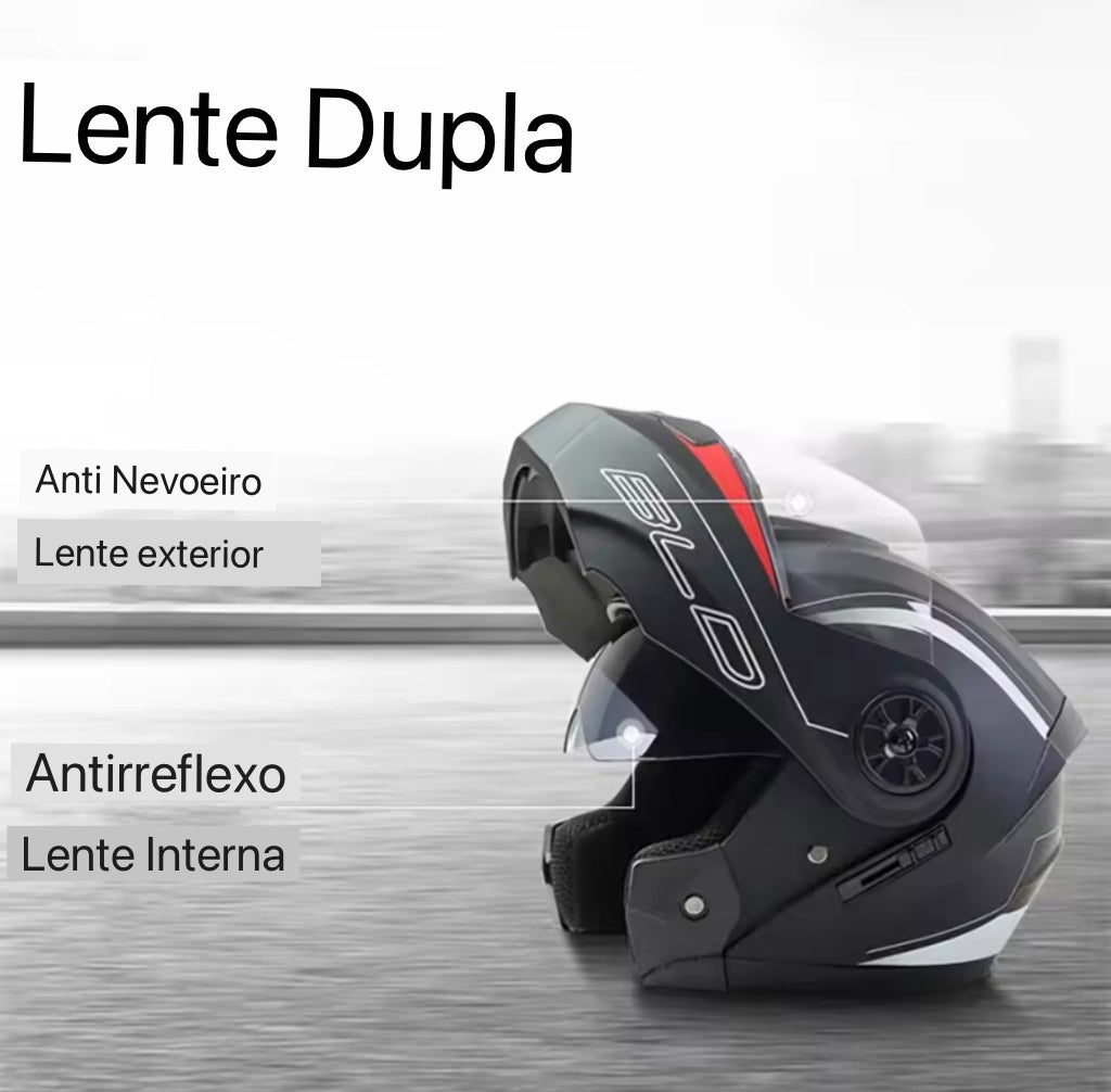 Capacete Fechado com Lente Dupla