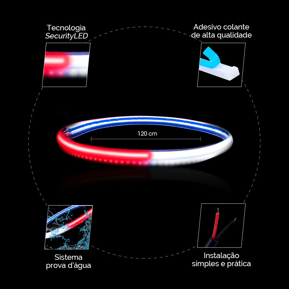 ProtectLine™ Fita de Led para Porta de Carro Anti-Colisão - 2 Pçs