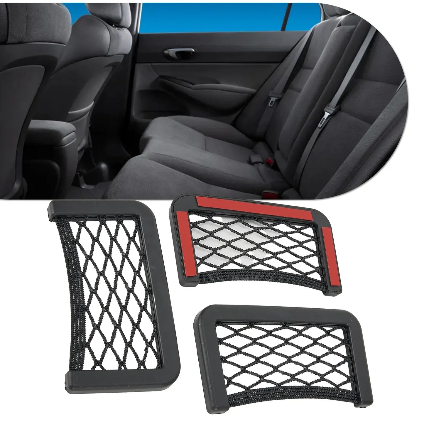 Porta Objetos de Rede Universal para Carro - PAGUE 1 LEVE 3