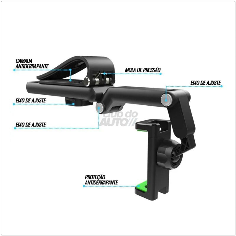 Suporte para Celular Veicular 360 Retrátil MS156