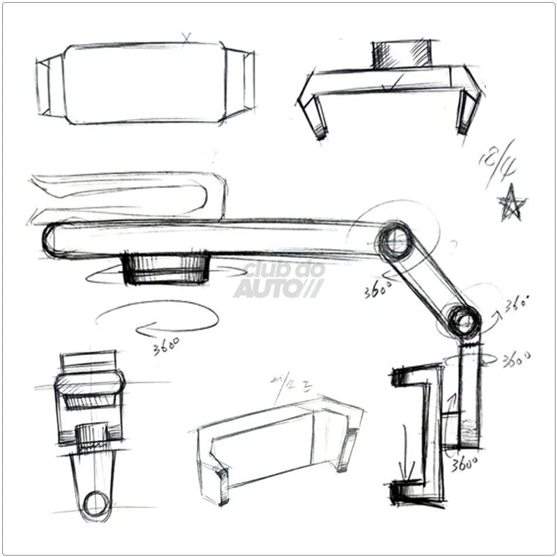 Suporte para Celular Veicular 360 Retrátil MS156