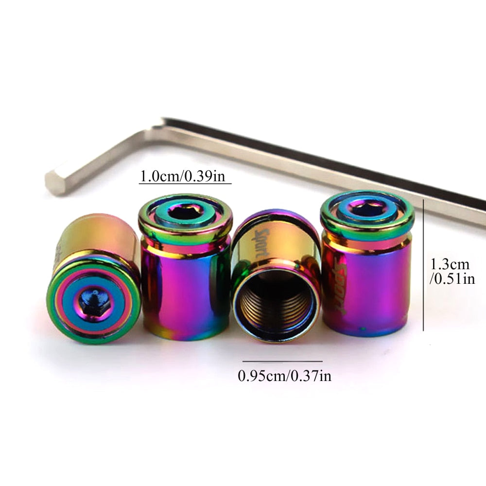 Bico Válvula para Pneu Anti Furto de Liga de Zinco - 4 pcs
