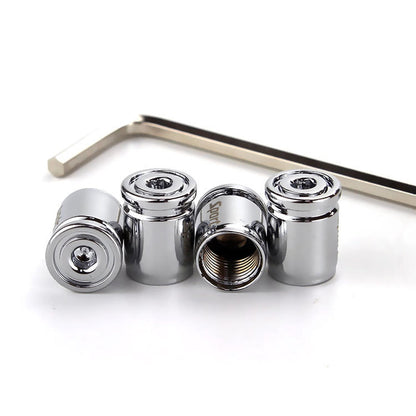 Bico Válvula para Pneu Anti Furto de Liga de Zinco - 4 pcs