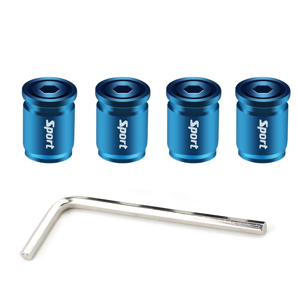 Bico Válvula para Pneu Anti Furto de Liga de Zinco - 4 pcs
