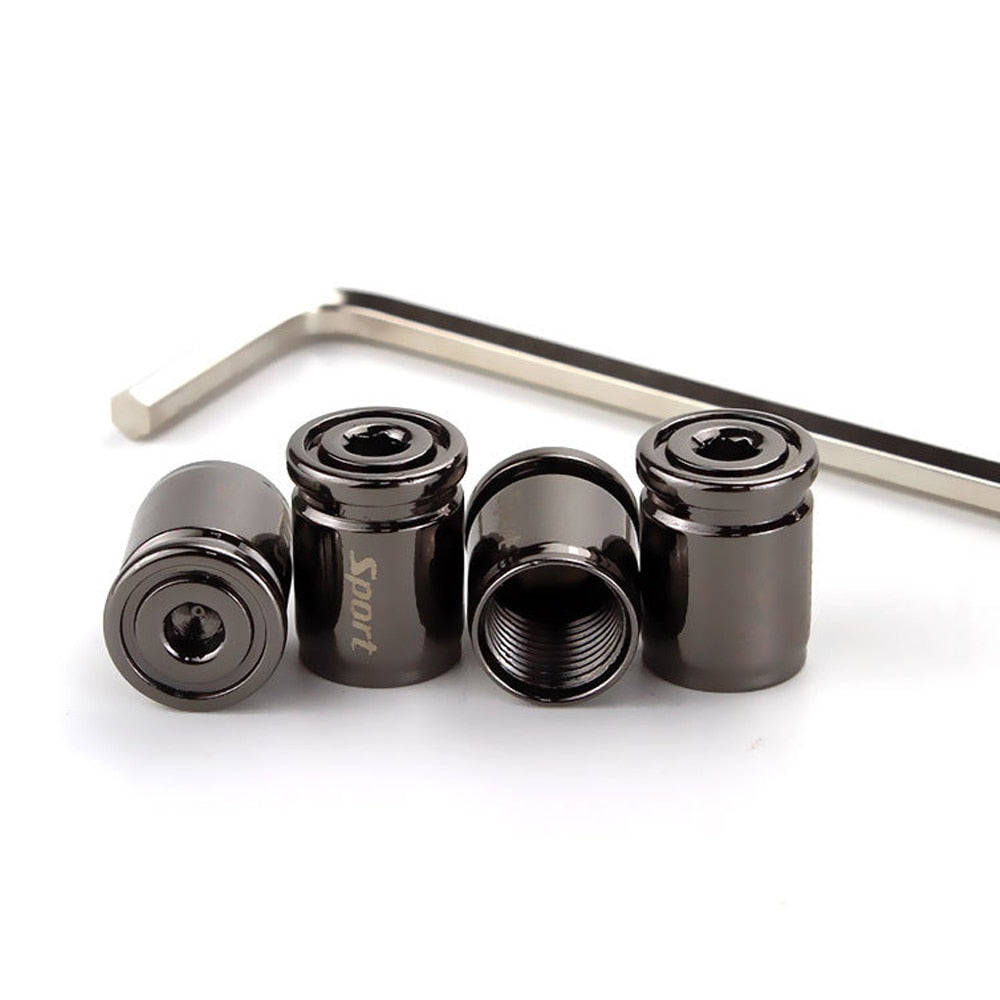Bico Válvula para Pneu Anti Furto de Liga de Zinco - 4 pcs
